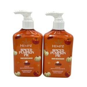 Hempz Body Moisturizer Unisex 8.5oz Orange New Spiced Pumpkin Pie 2 Pack